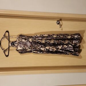 Angie Snakeskin Print Satin Dress Small